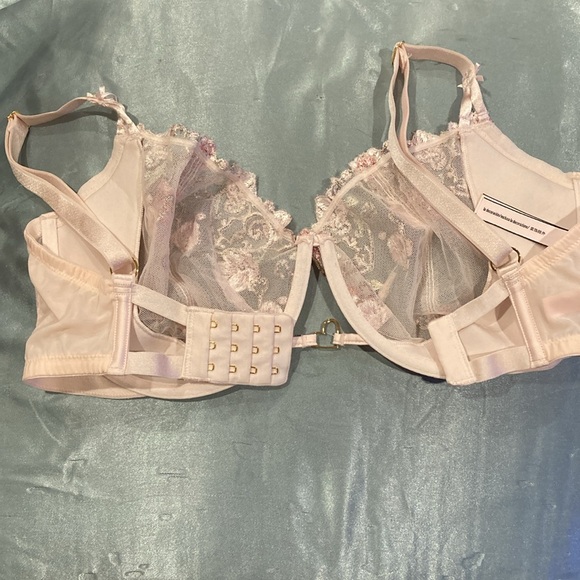 Victoria’s Secret 36Ddd baby pink, sheer floral shimmery Valentine’s Day bra new - Picture 3 of 17